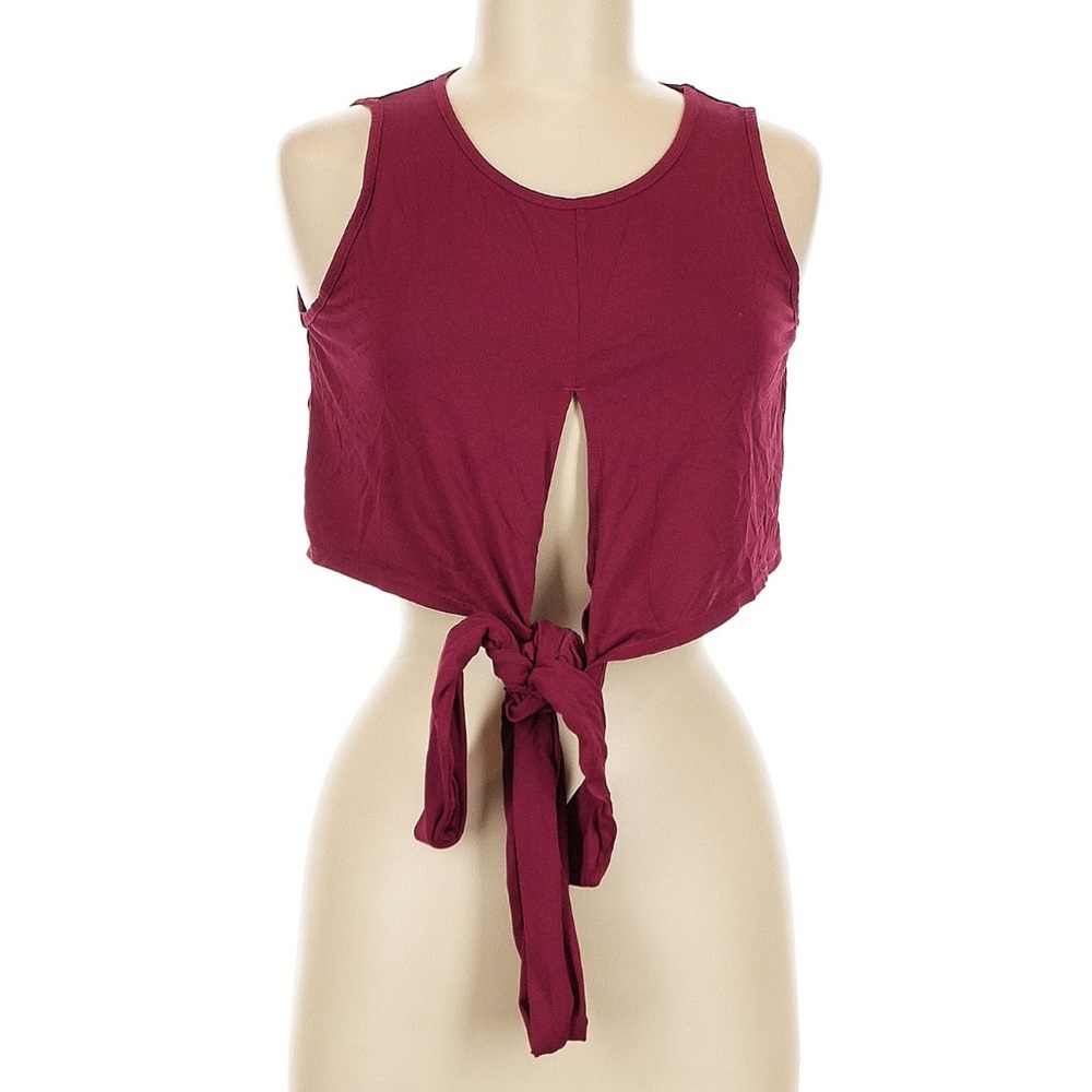 HALARA Burgundy Sleeveless Top